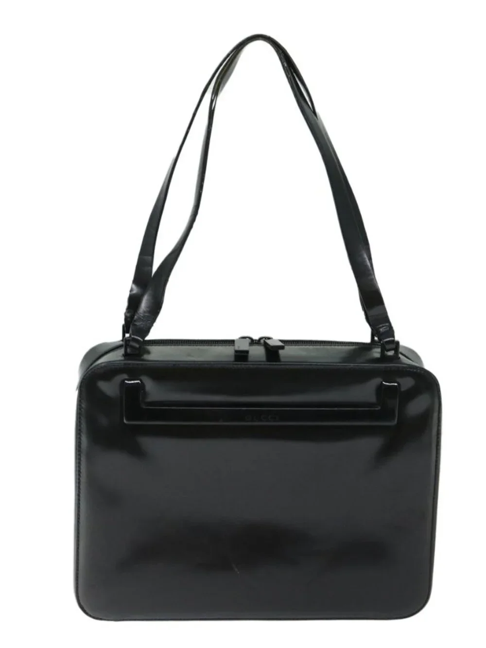 GUCCI Hand Bag Leather Black 001 3091 002113 Auth im458